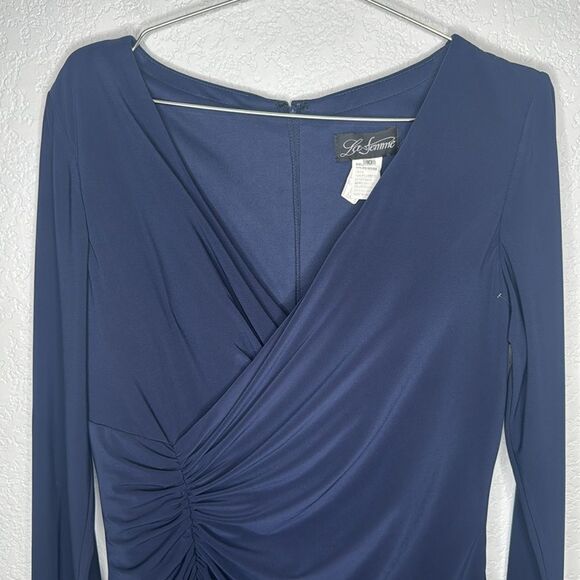 New La Femme 29812 Navy Mother of the Bride Midi Dress Size 10 - Picture 4 of 13